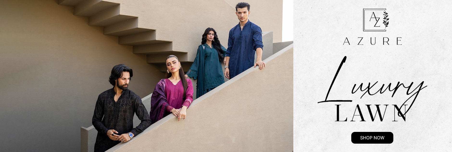 Azure Luxury Lawn Unstitched Collection 2025
