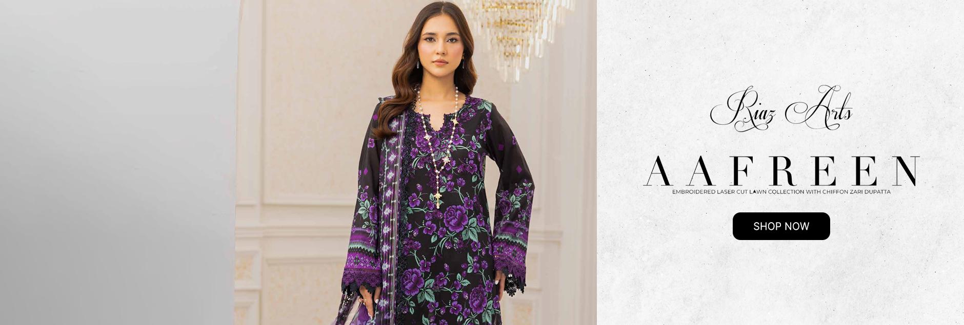 Aafreen By Riaz Arts Laser Embroidered Lawn Unstitched Collection 2025