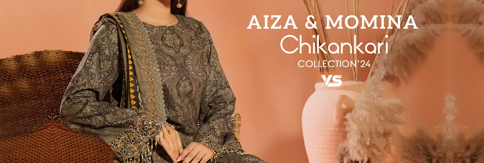 Aiza & Momina By VS Textile Embroidered Chikankari Collection 2024 Vol-1