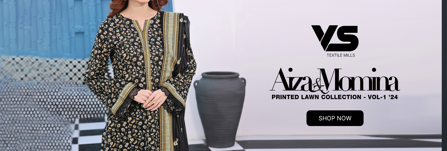 Aiza & Momina By VS Textile Printed Lawn Collection 2024 Vol-1
