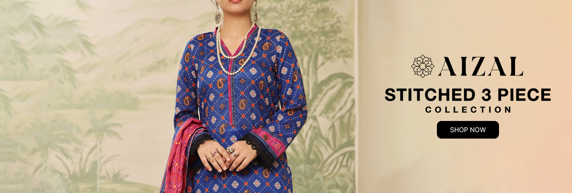 Aizal Printed Lawn Stitched Collection 2025 - Vol 2