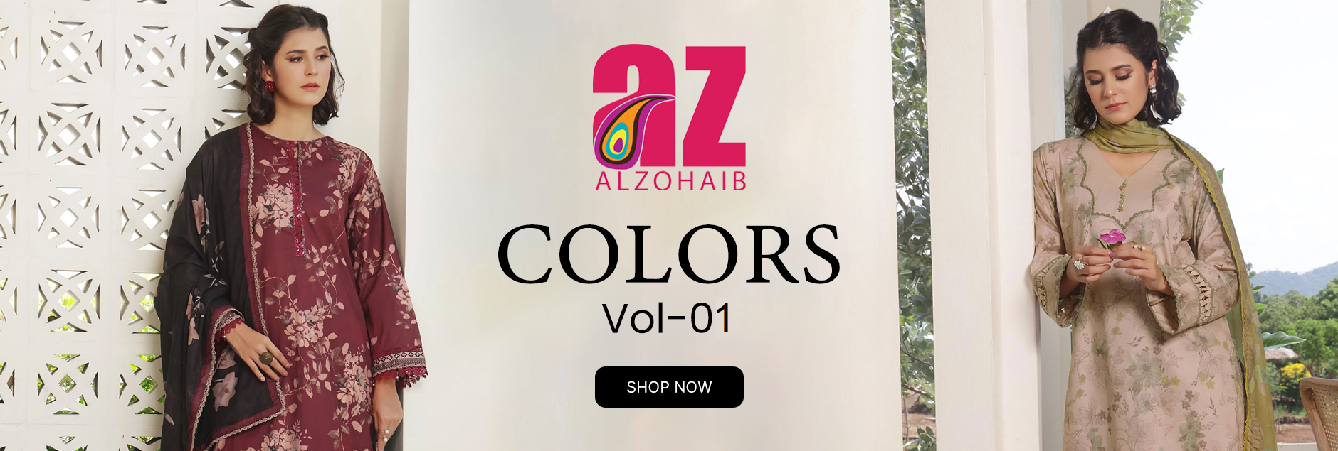 Colors By Alzohaib Digital Printed Cambric Unstitched Collection 2025 Vol-01