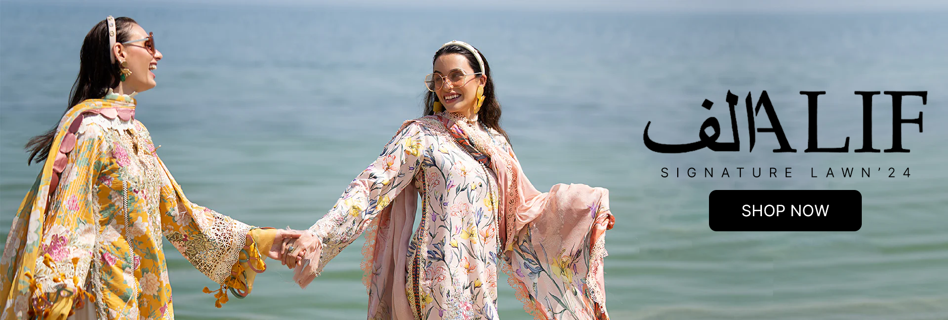 Alif By AJR Couture Signature Luxury Embroidered Lawn Collection 2024