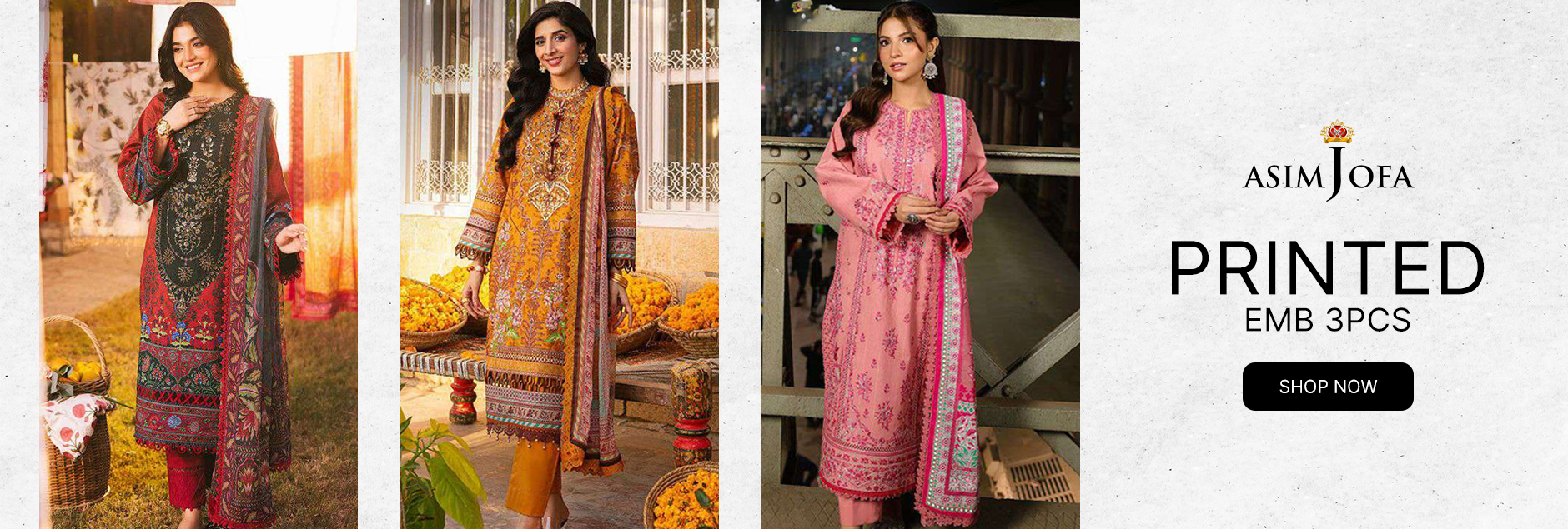 Asim Jofa Embroidered Lawn Unstitched Collection 2025