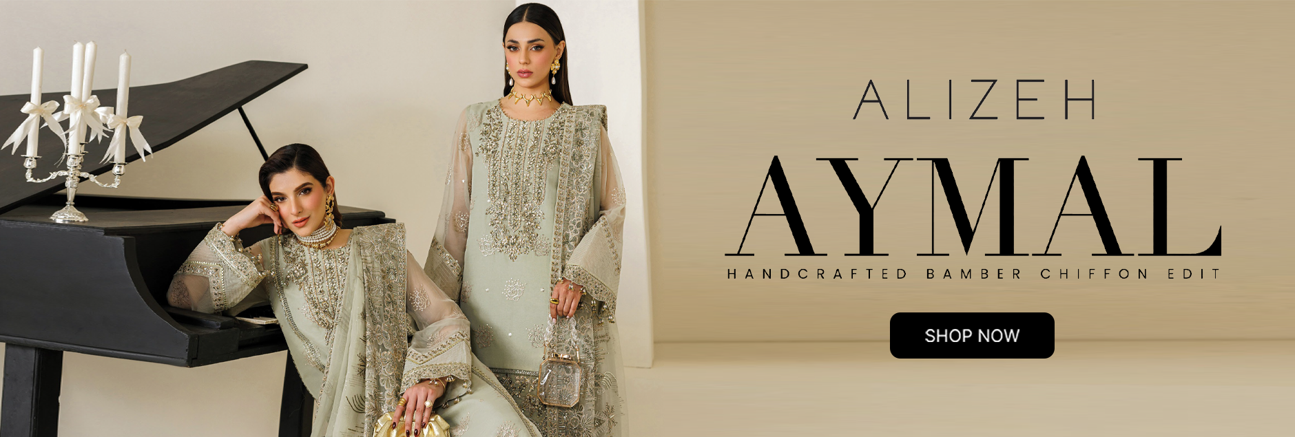 Aymal By Alizeh Fashion Handcrafted Bamber Chiffon Unstitched Edit 2026