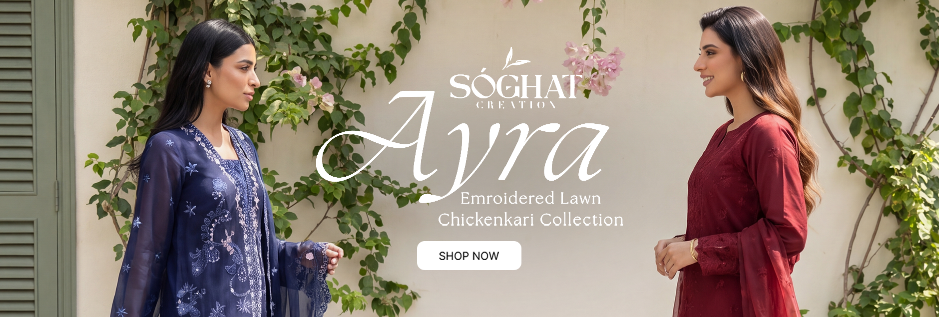 Ayra By Soghat Creation Chikankari Embroidered Lawn Unstitched Collection 2026