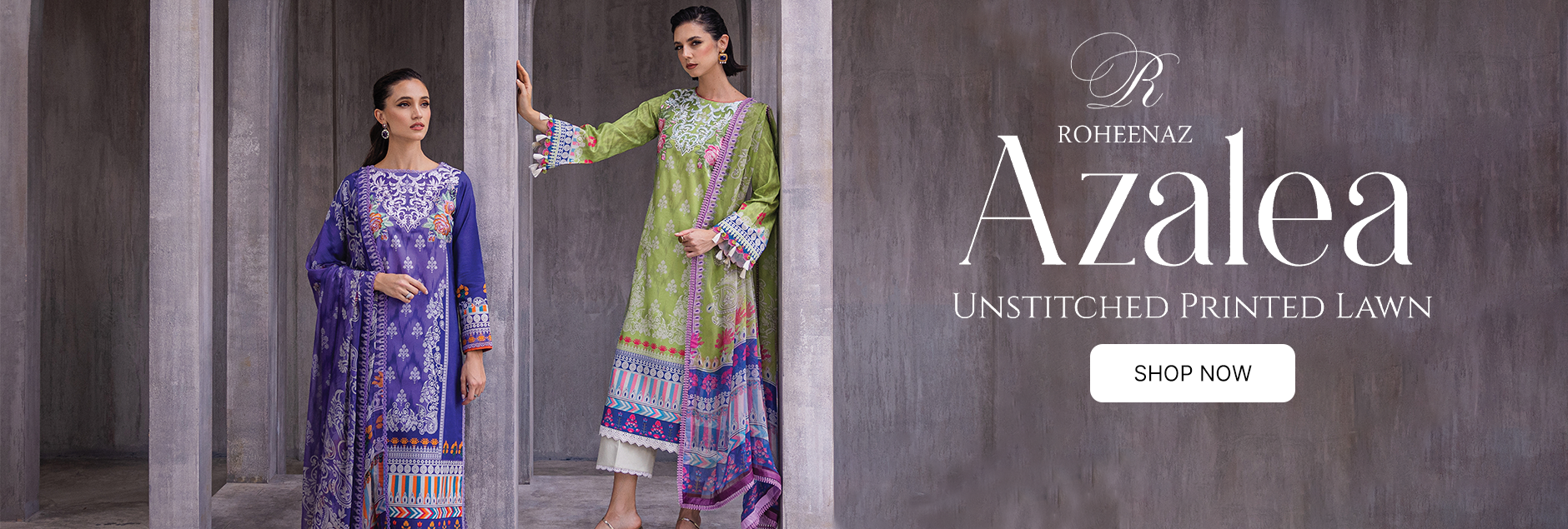 Azalea By Roheenaz Unstitched Lawn Collection 2024