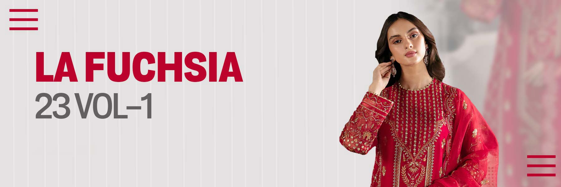 Afrozeh La Fuchsia Luxury Formals Collection 2023 Vol-1