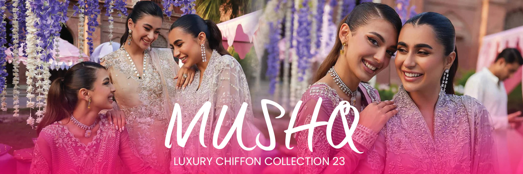 Mushq Izhaar Tissue De Luxe Emb Chiffon Collection 923