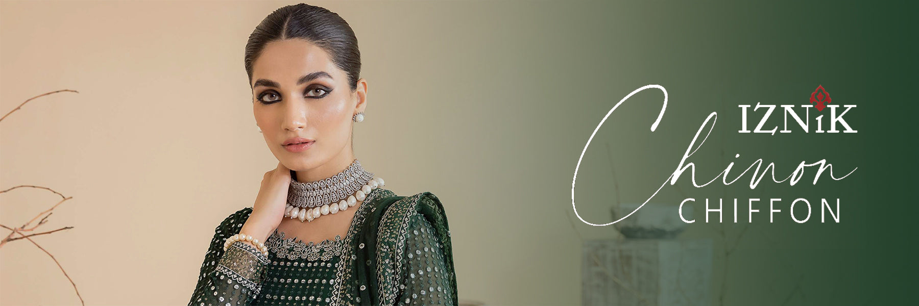 Iznik Chinon Luxury Embroidered Chiffon Collection 2023 Vol-3
