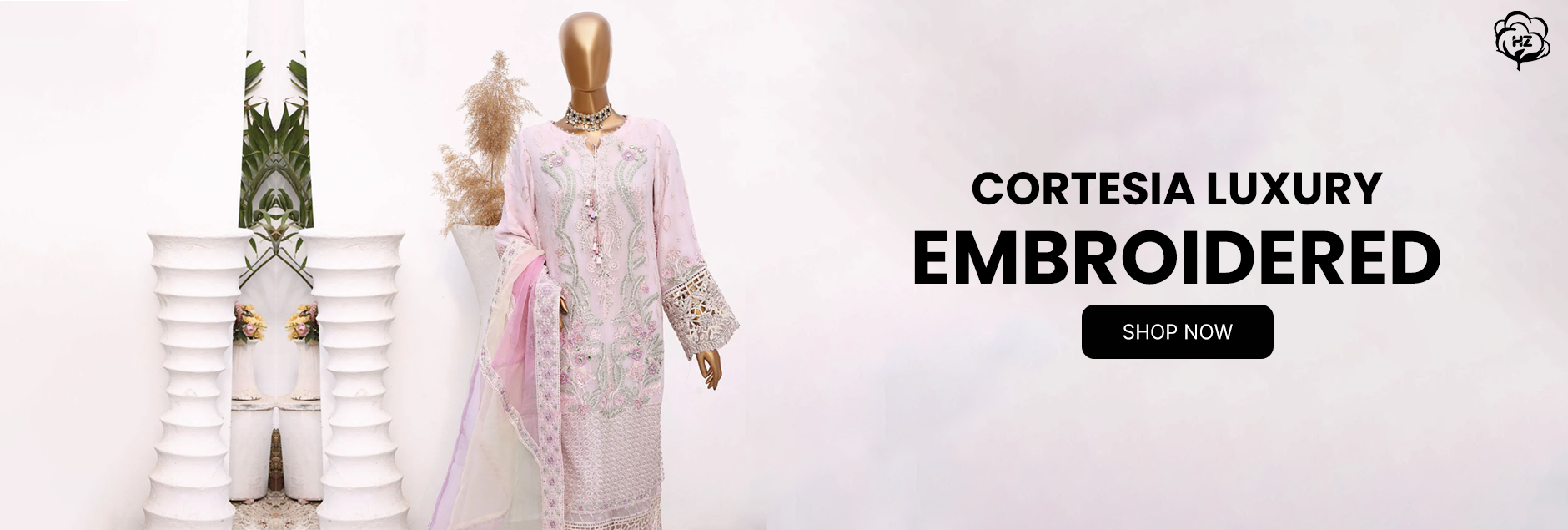 Cortesia By HZ Textile Luxury Embroidered Chiffon Collection 2024