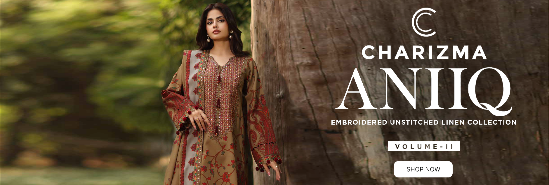 Aniiq By Charizma Embroidered Linen Unstitched Collection 2025 Vol-02