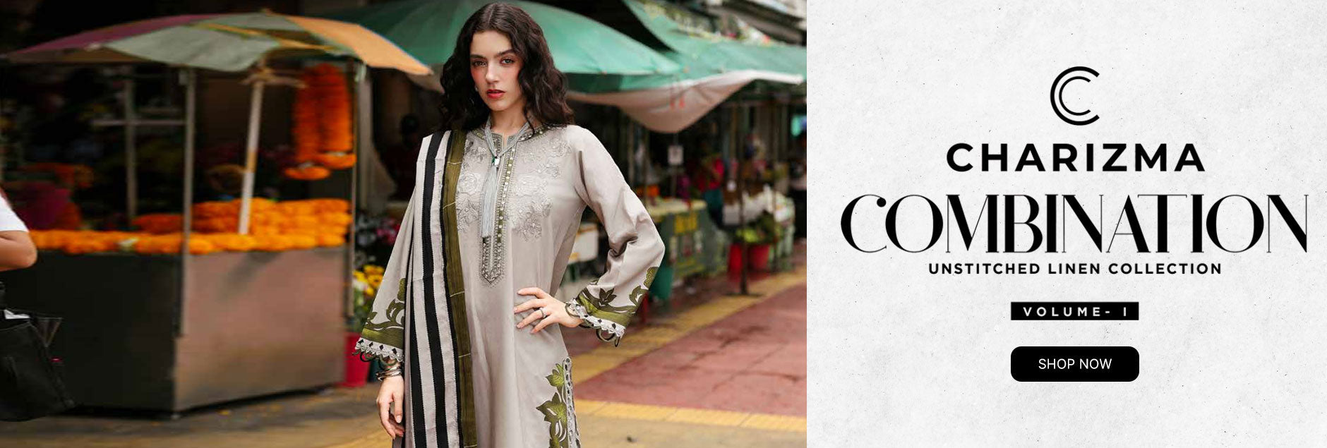 Combination By Charizma Linen Unstitched Collection 2025 Vol-01