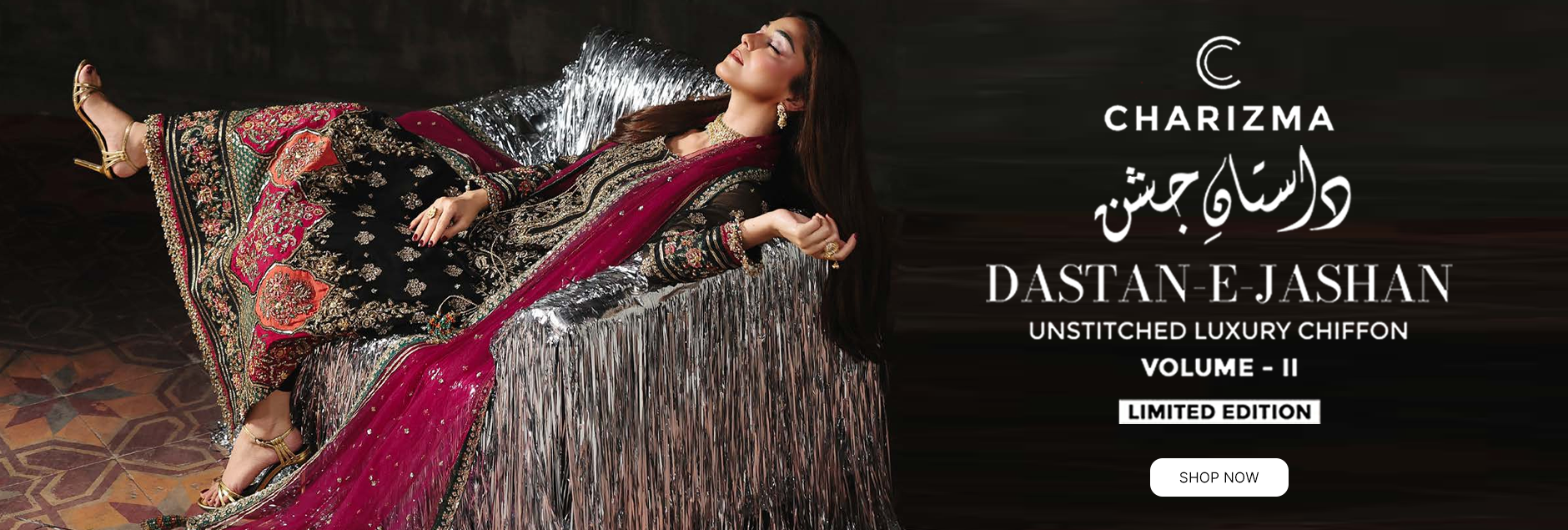 Dastan-E-Jashan By Charizma Luxury Chiffon Unstitched Collection 2025 Vol-02