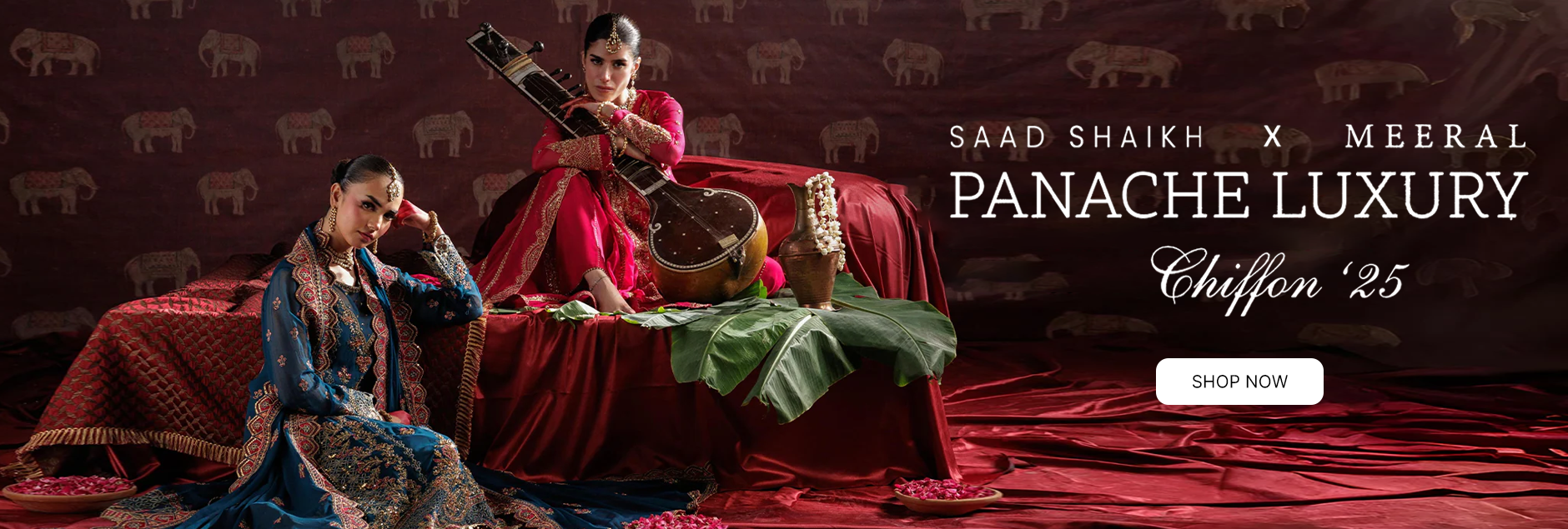 Panache By Saad Shaikh X Meeral Luxury Chiffon Unstitched Collection 2025