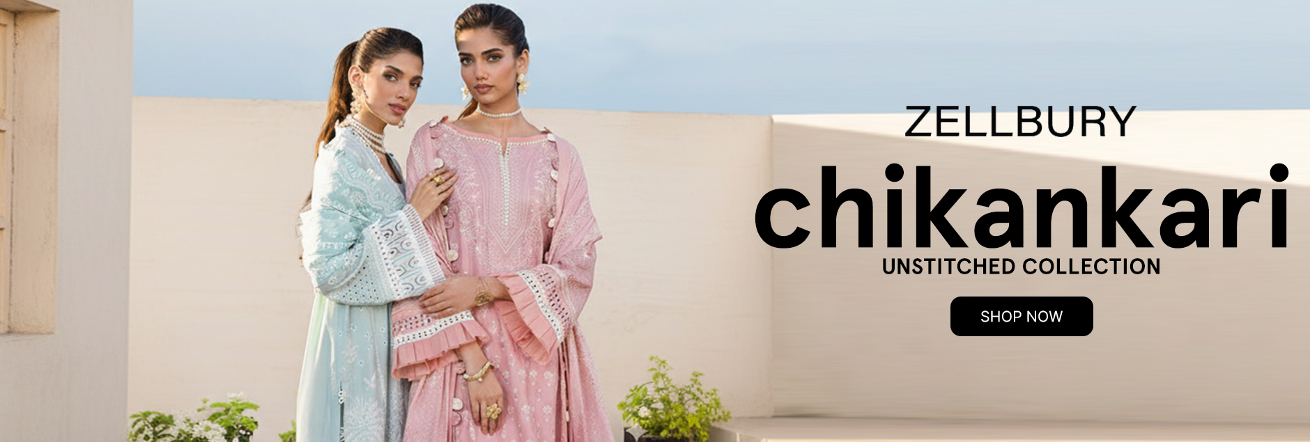 Zellbury Chikankari Cotton Winter Unstitched Collection 2025