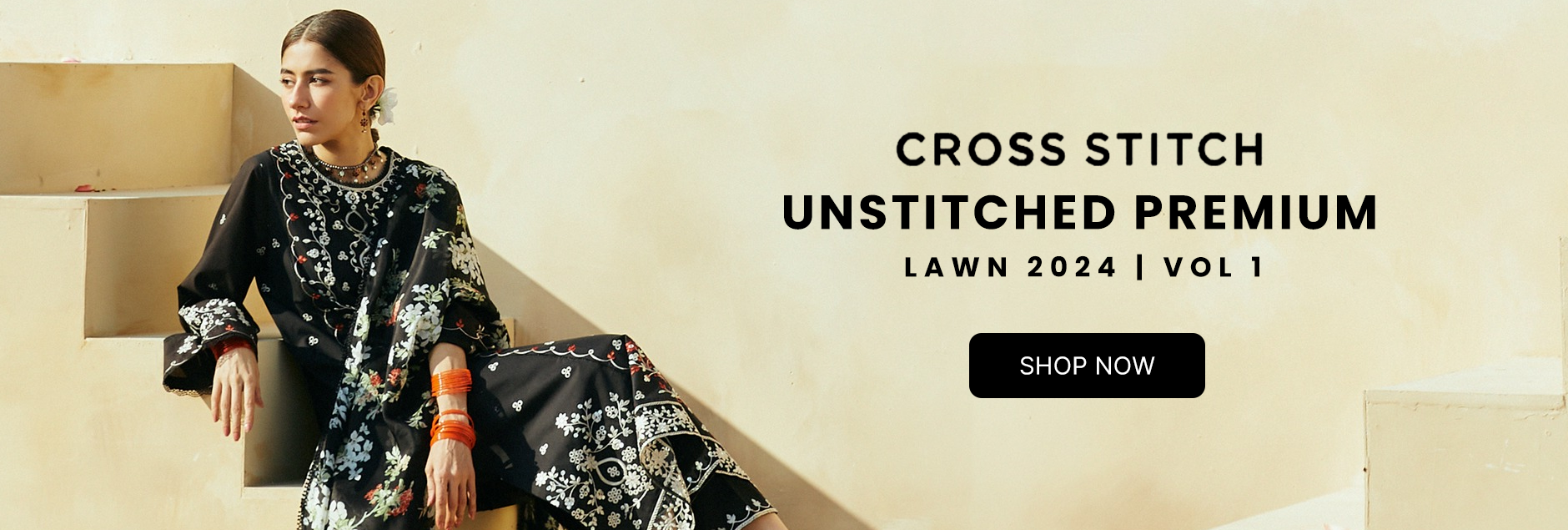 Cross Stitch Unstitched Premium Lawn Collection 2024 Vol-1