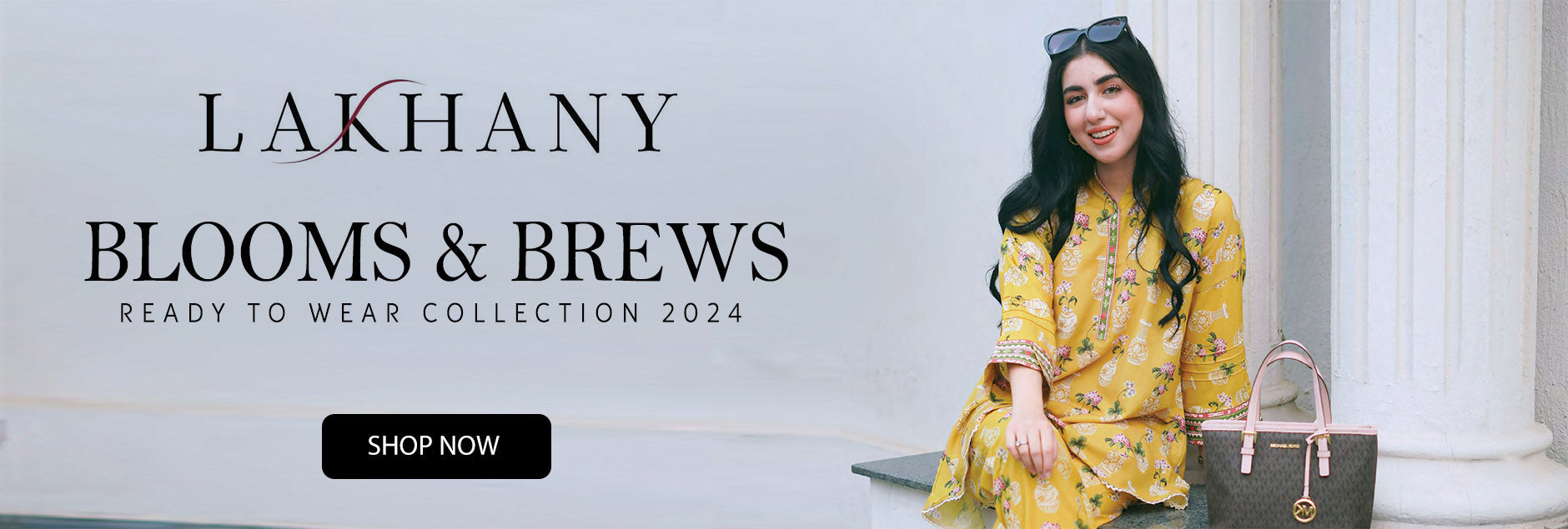 LSM Lakhany Blooms & Brews 2Pcs Stitched Collection 2024
