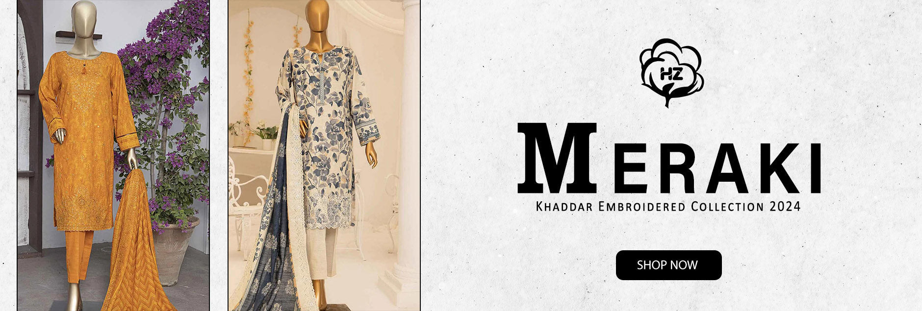 Meraki By HZ Textile Embroidered Khaddar Unstitched Collection 2024
