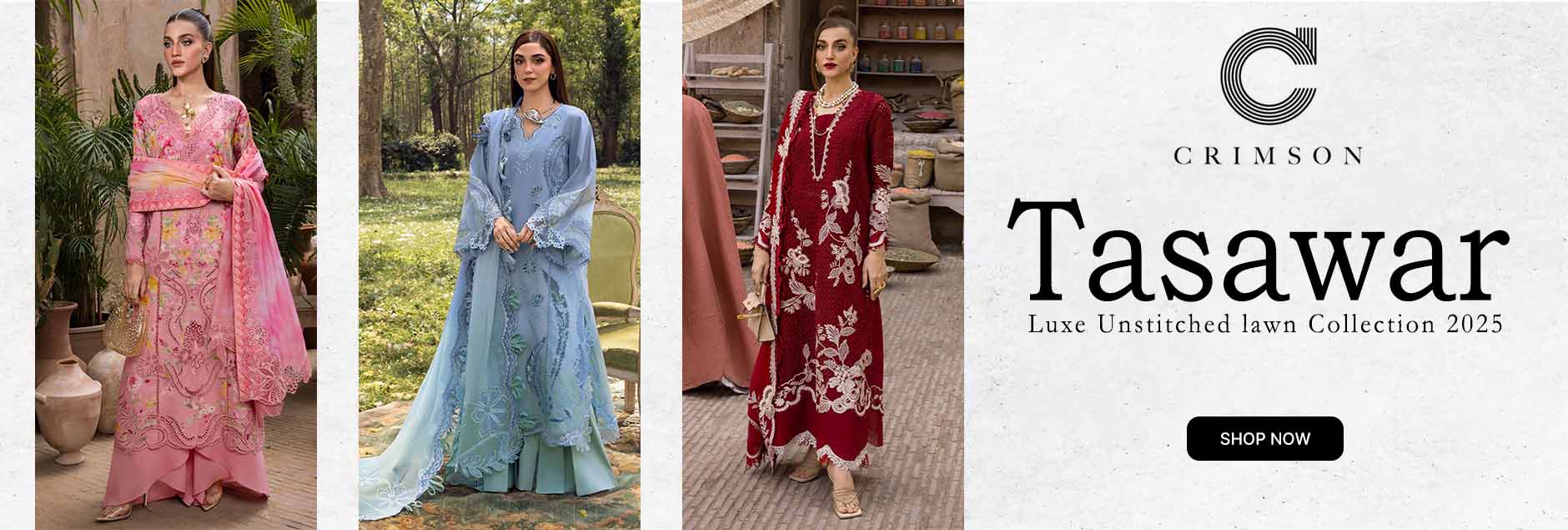 Tasawar By Crimson Luxe Lawn Unstitched Collection 2025