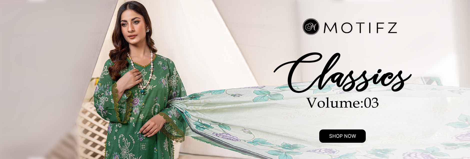 Motifz Classics Printed Lawn Unstitched Collection 2025 Vol-03