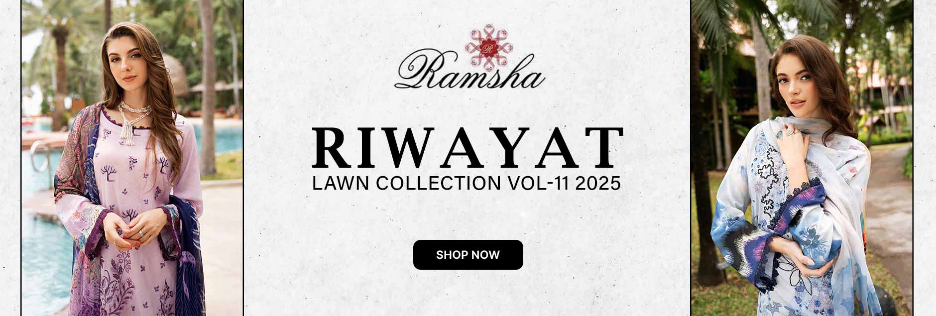 Riwayat By Ramsha Luxury Embroidered Lawn Unstitched Collection 2025