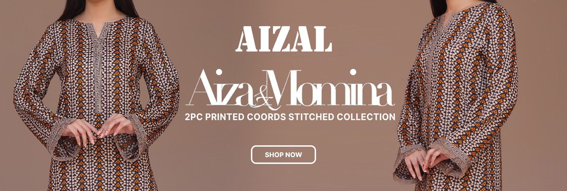 Aiza & Momina By Aizal Printed Co-Ords 2 Pcs Stitched Collection 2025