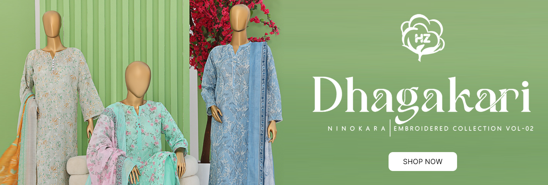 Dhagakari By HZ Textiles Ninokara Embroidered Unstitched Collection 2025 Vol-02