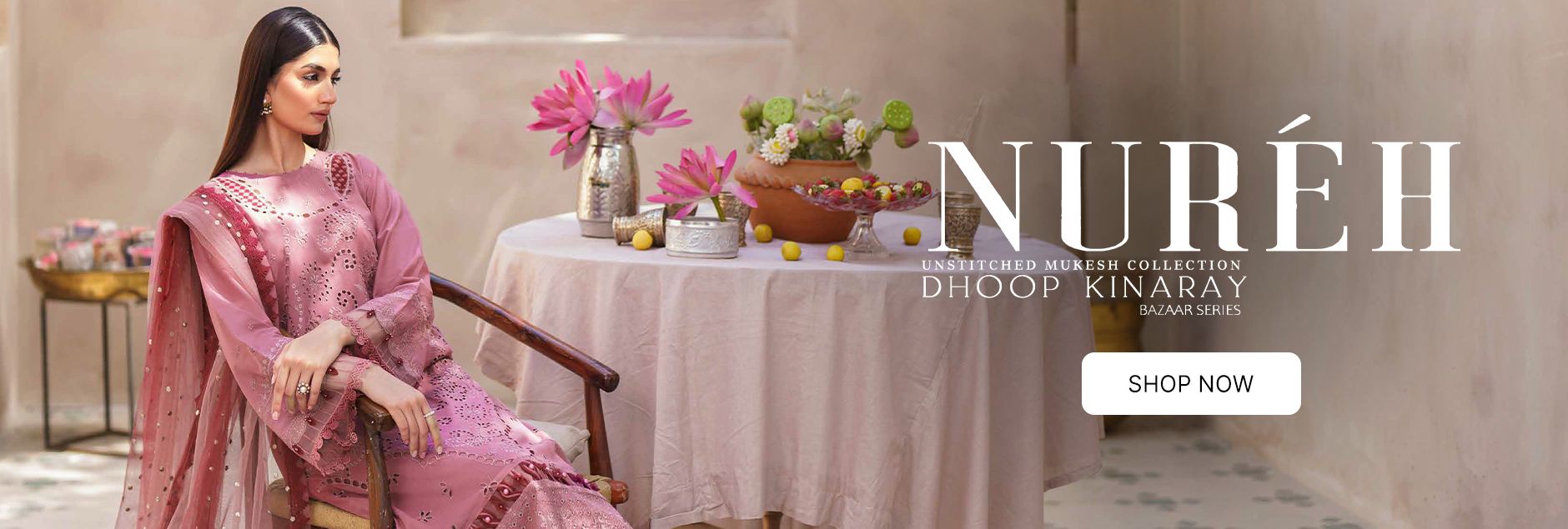 Dhoop Kinaray By Nureh Mukesh Collection 2024 | Bazaar Series