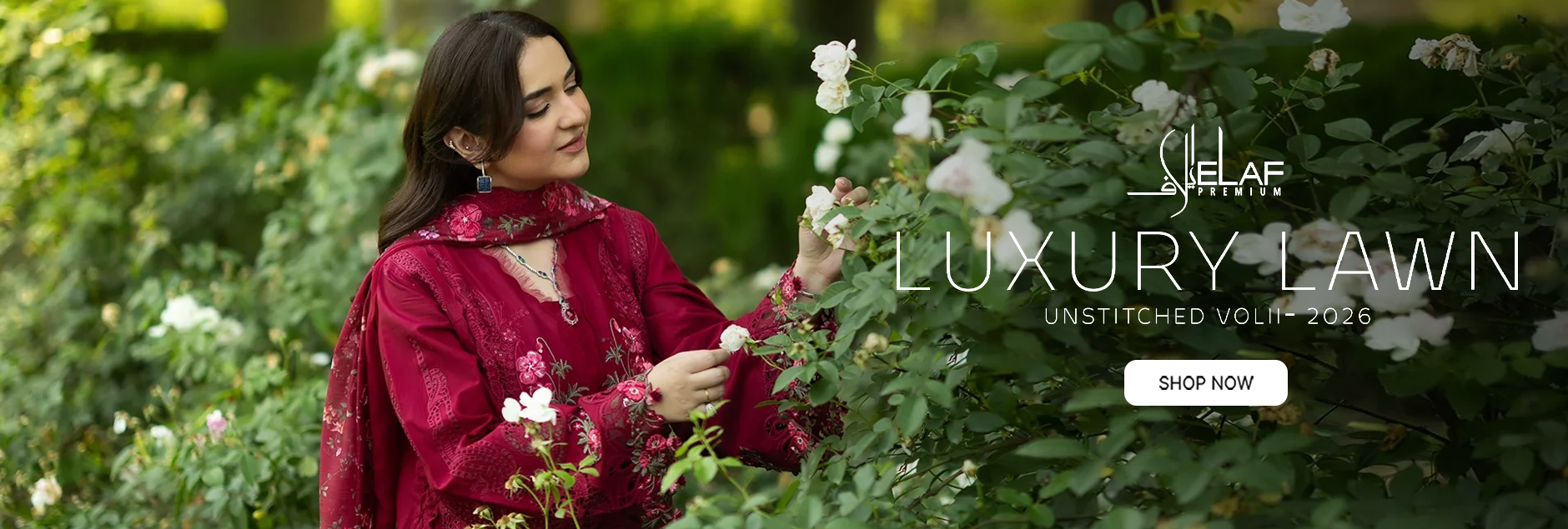 Elaf Premium Luxury Lawn Unstitched Collection 2026 Vol-02