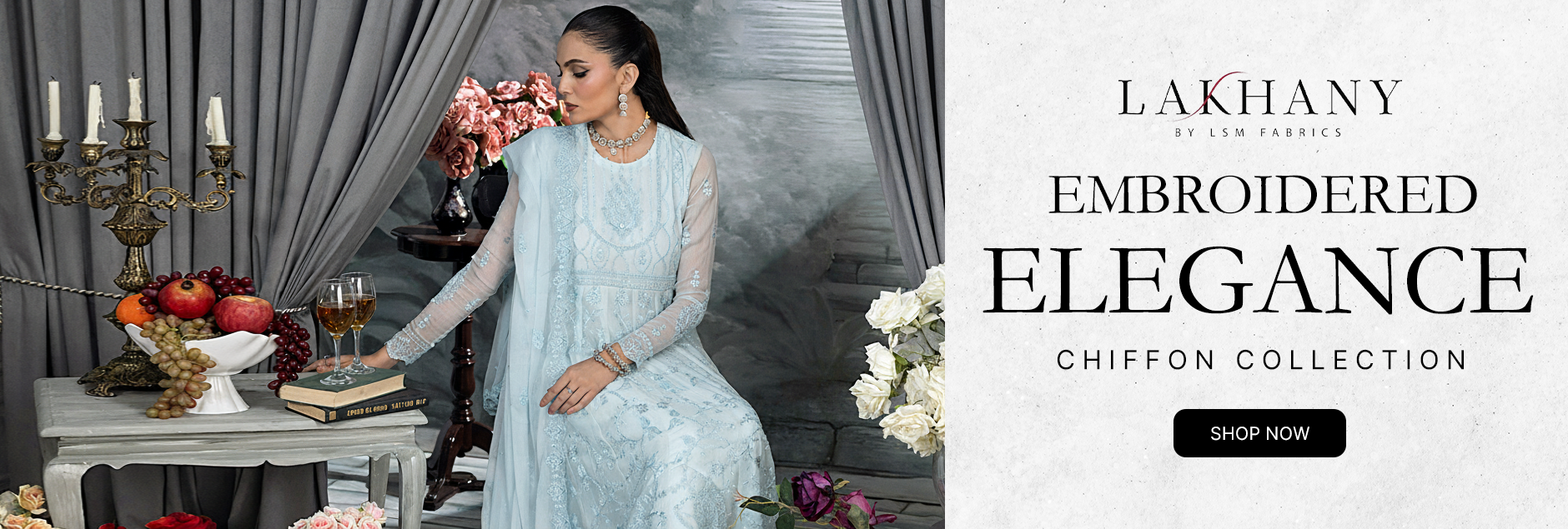 Elegance By LSM Lakhany Embroidered Chiffon Unstitched Collection 2025