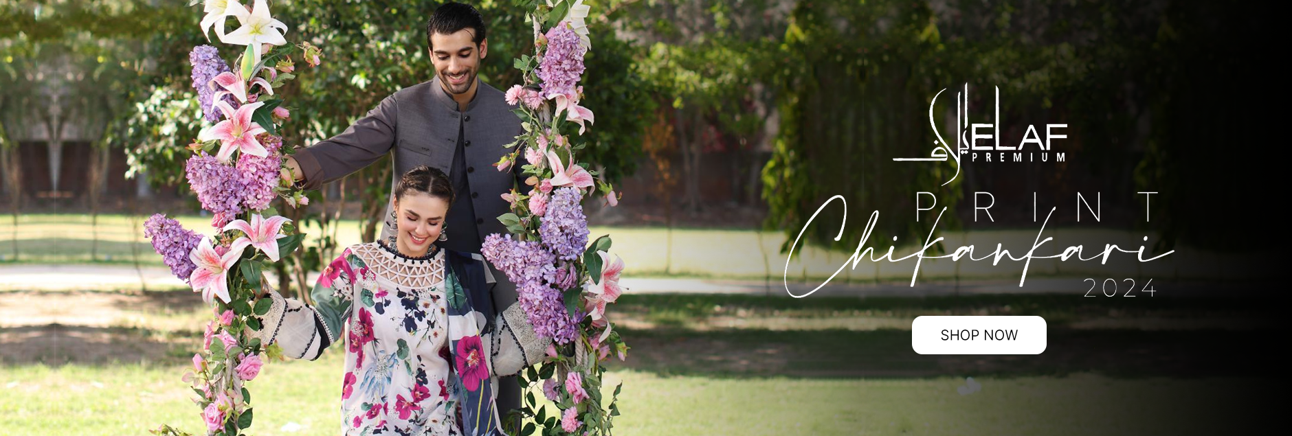 Elaf Print Chikankari Lawn Collection 2024