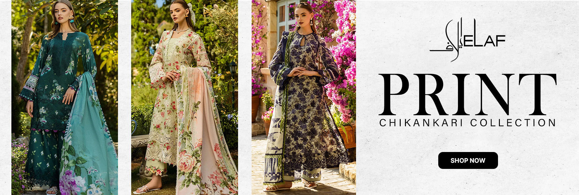 Elaf Print Chikankari Collection 2025