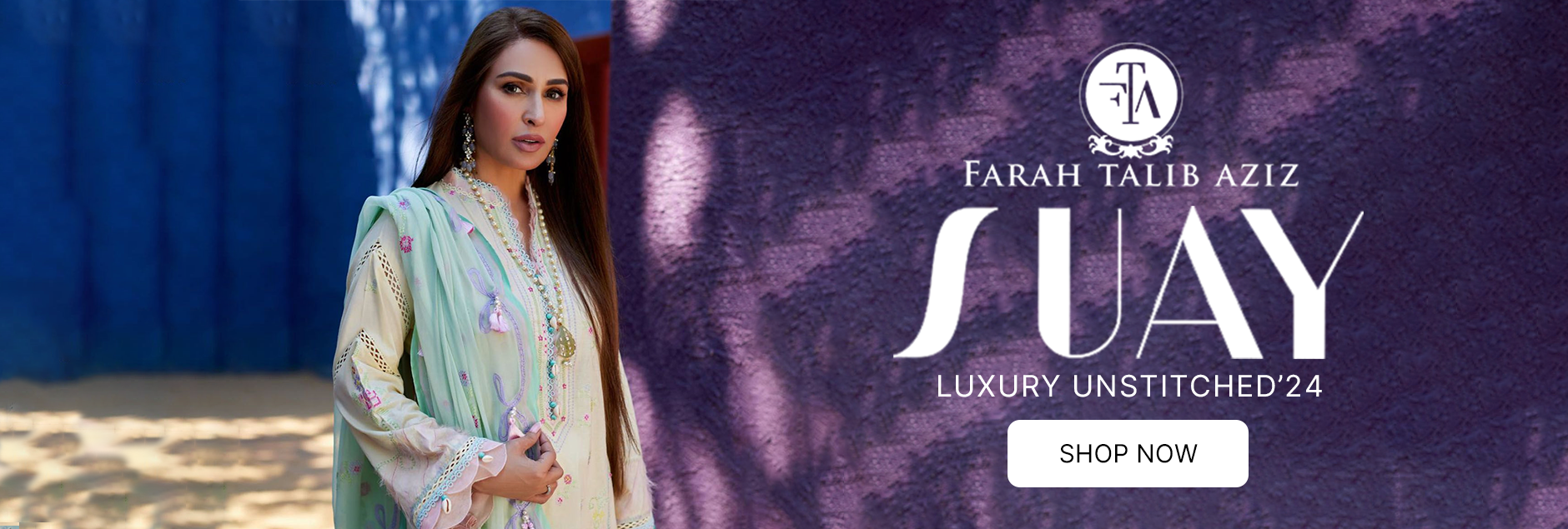 Suay By Farah Talib Aziz Luxury Lawn Collection 2024