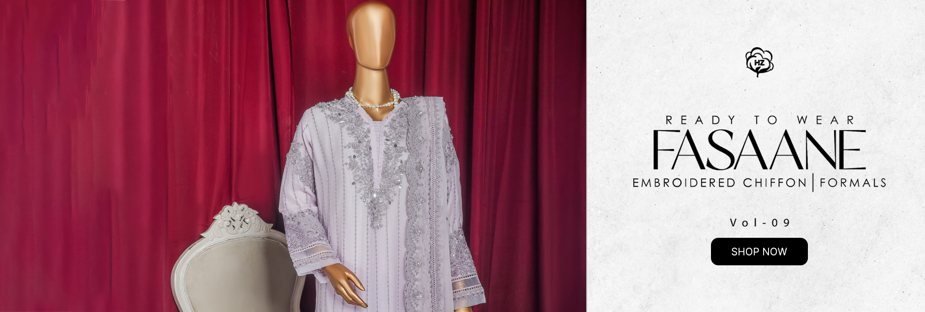 Fasaane by HZ Textiles Embroidered Chiffon Formals Collection 2025 Vol 9 | Ready To Wear