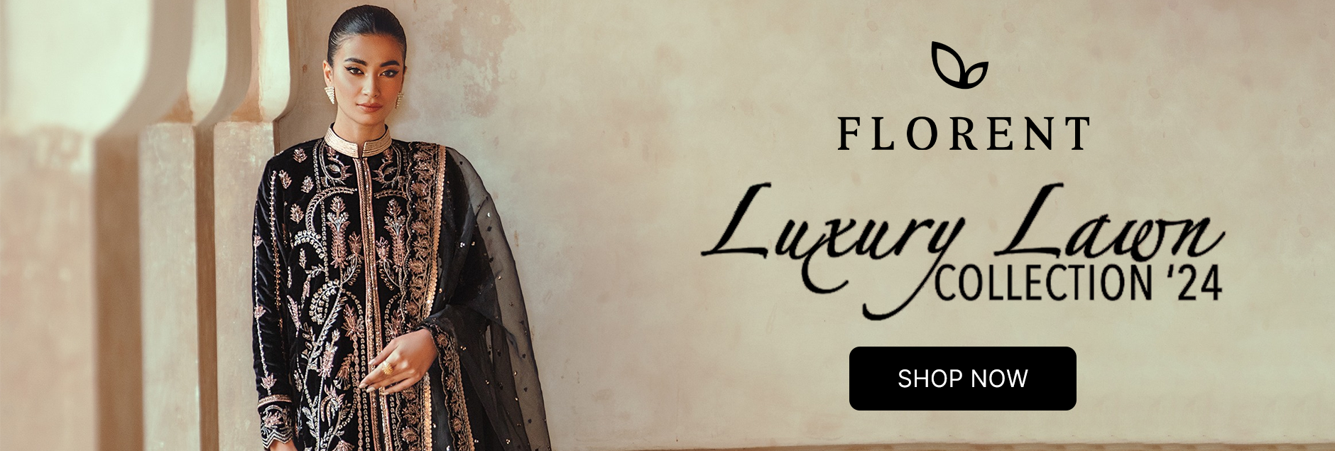 Florent Embroidered Luxury Lawn Collection 2024