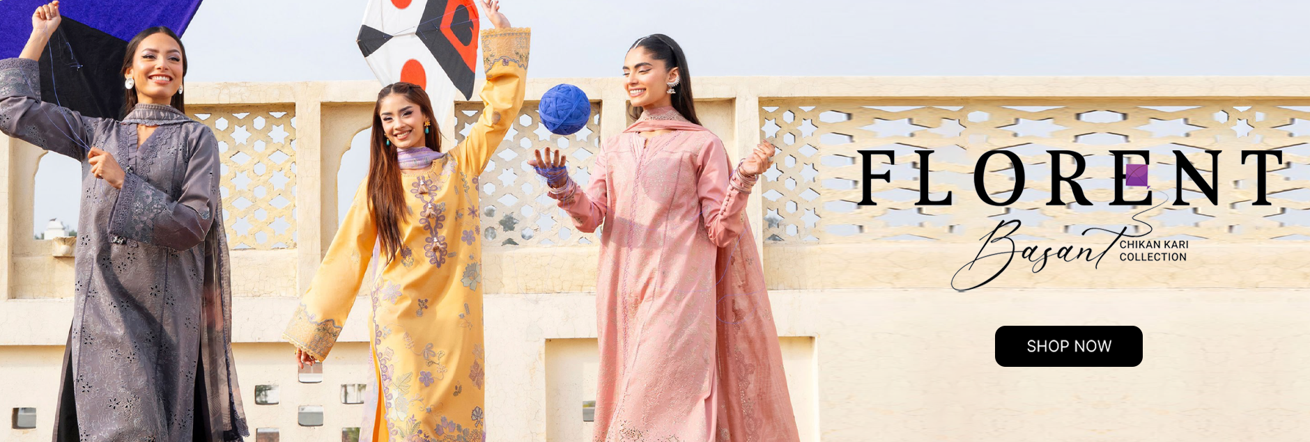 Basant By Florent Unstitched ChikanKari Collection 2026