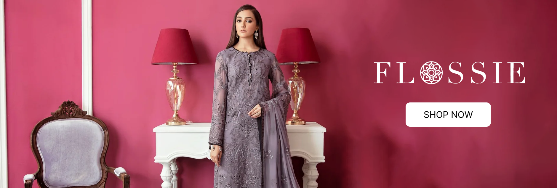 Best Of Flossie Luxury Embroidered Chiffon Collection 2024