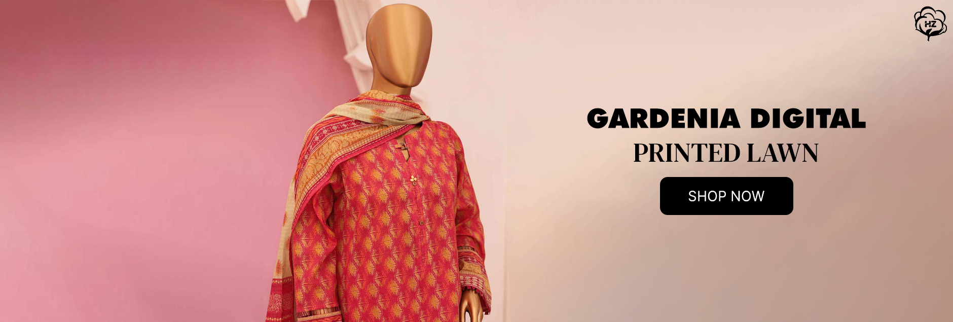 Gardenia By HZ Textile Digital Printed Lawn Stitched Collection 2024
