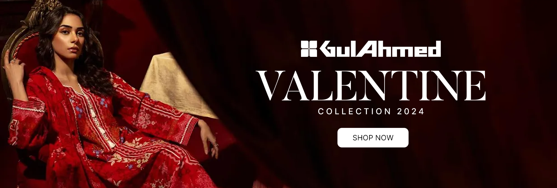 Gul Ahmed Summer Lawn Red Collection 2024