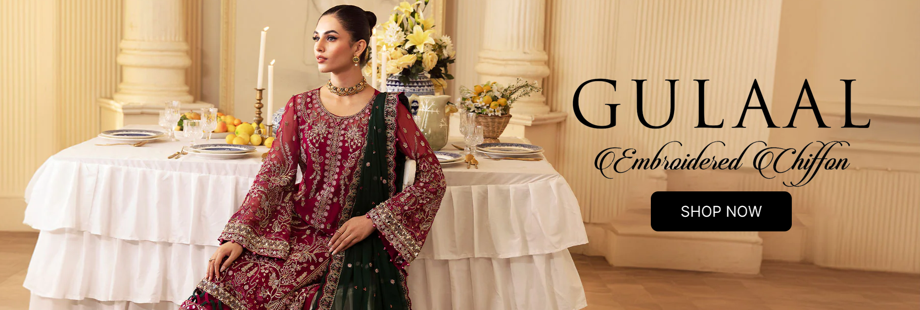 Gulaal Luxury Embroidered Chiffon Collection 2024