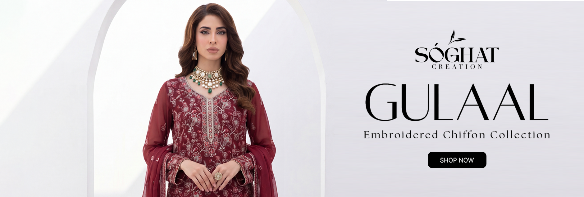 Gulaal By Soghat Creation Embroidered Chiffon Unstitched Collection 2026 Vol-03
