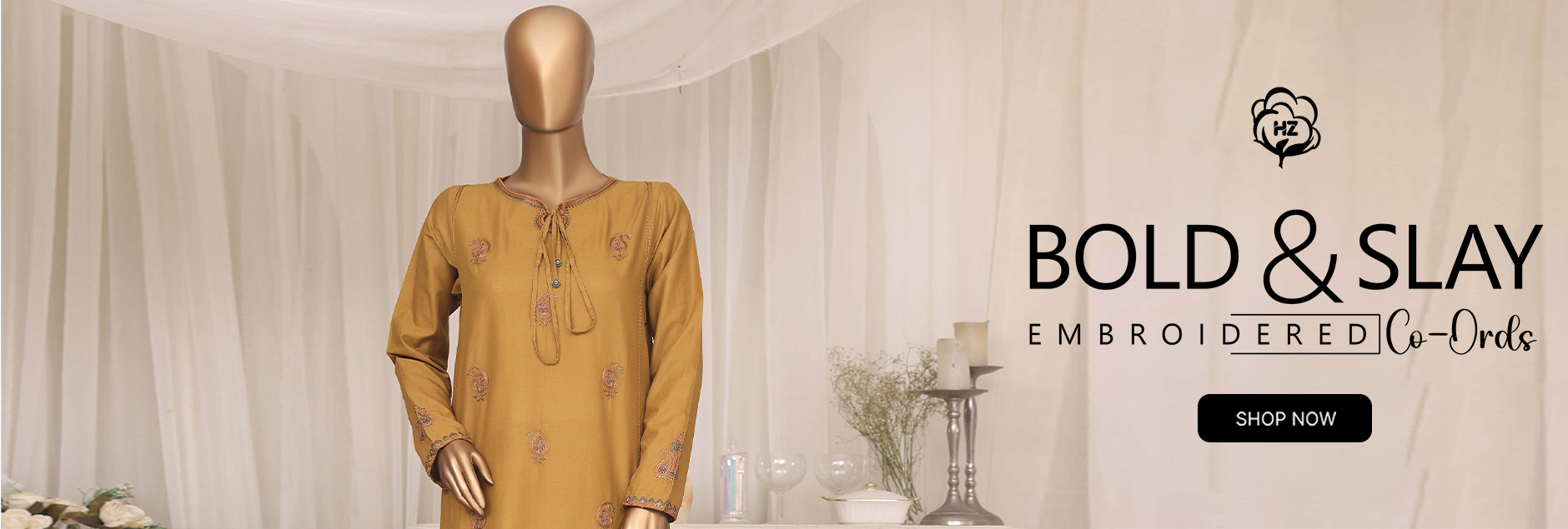 Bold & Slay By HZ Textile Embroidered Co-Ords Stitched Collection 2026