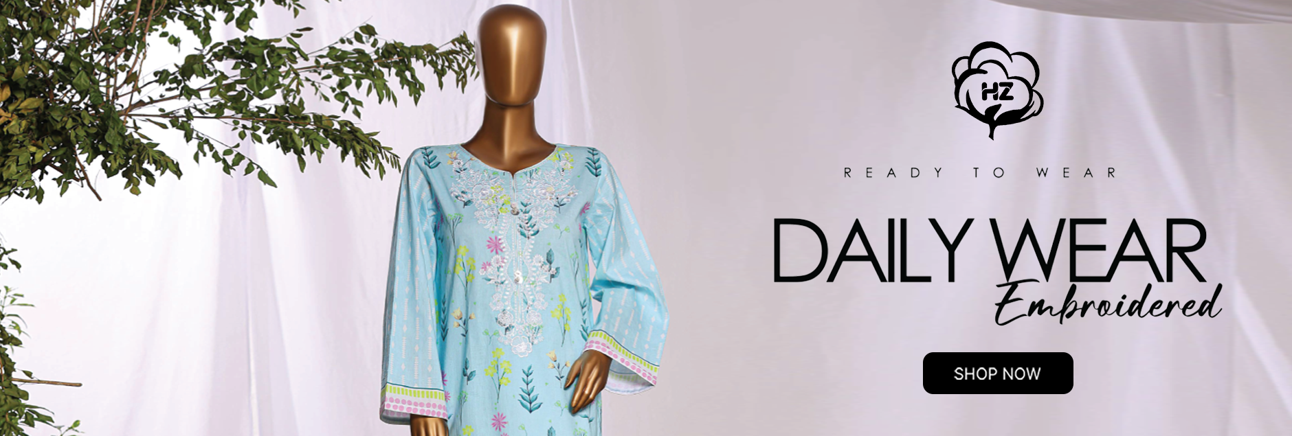 HZ Textile Daily Wear Embroidered Stitched Collection 2026