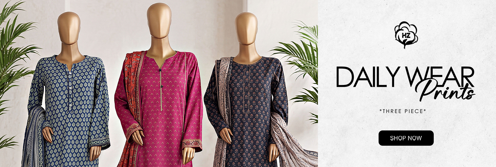 Daily Wear By HZ Textile Prints 3Pcs Stitched Collection 2026