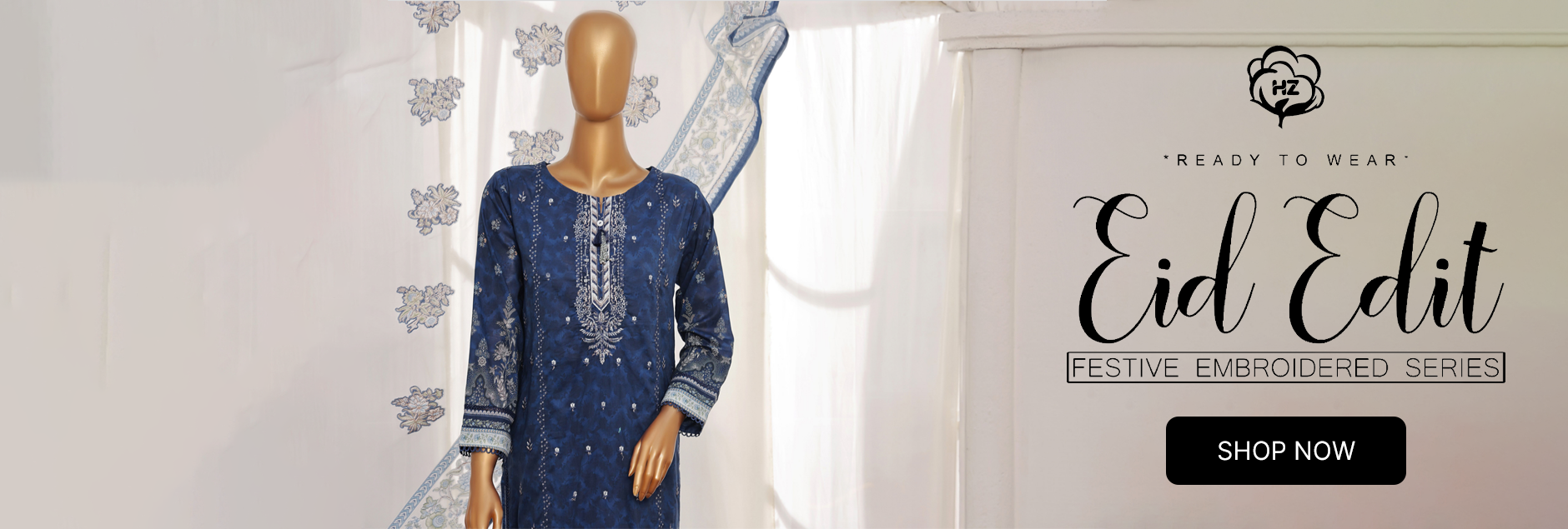 Eid Edit By HZ Textile Embroidered Lawn Stitched Collection 2024