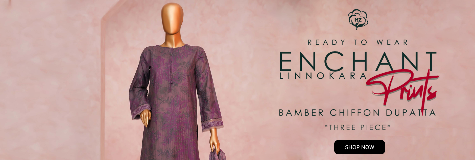 Enchant Linnokara Prints By HZ Textile 3Pcs Stitched Collection 2025