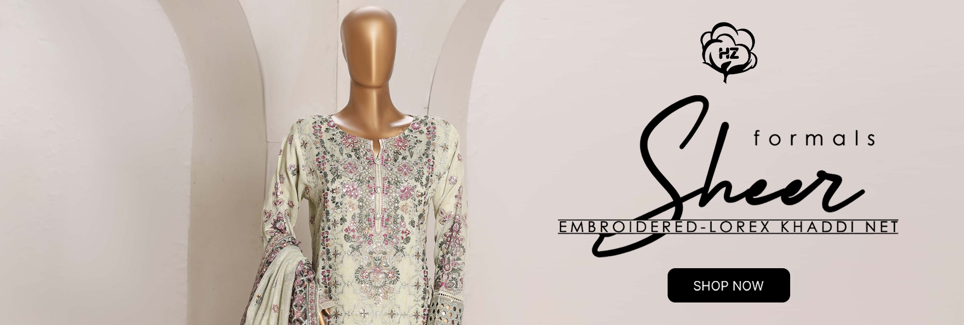 Sheer By HZ Textile Formals 3Pcs Stitched Collection 2026