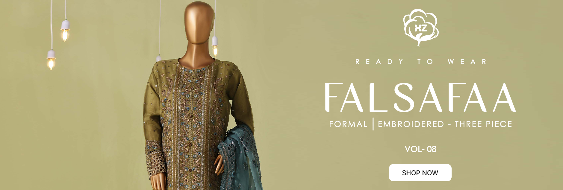 Falsafaa By HZ Textile Formal Embroidered Stitched Collection 2026 Vol-08