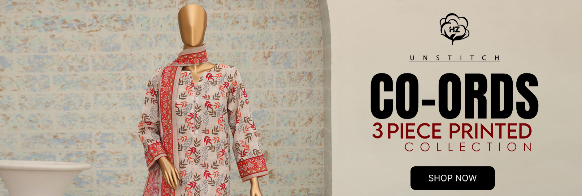 HZ Textile Co-Ord's Printed Unstitched Collection 2026